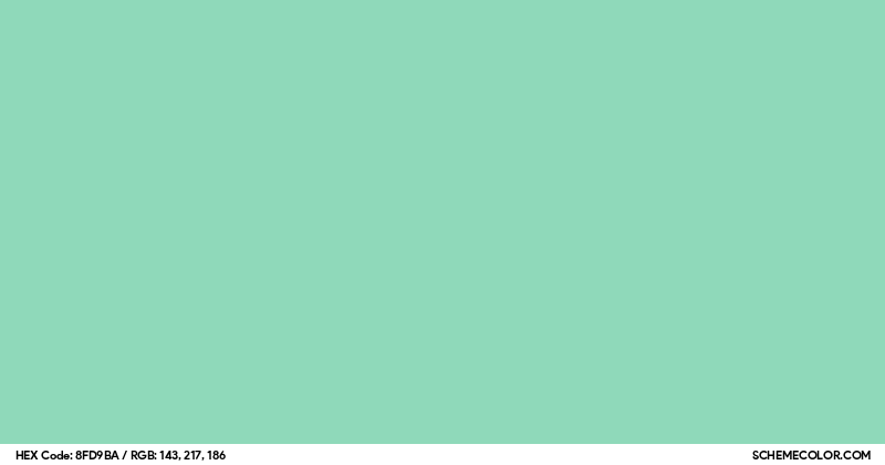 Peppermint Color Code #8FD9BA Hex Color Code - SchemeColor.com