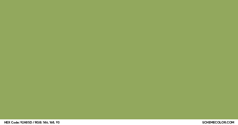 Light Moss Color Code #92A85D Hex Color Code - SchemeColor.com