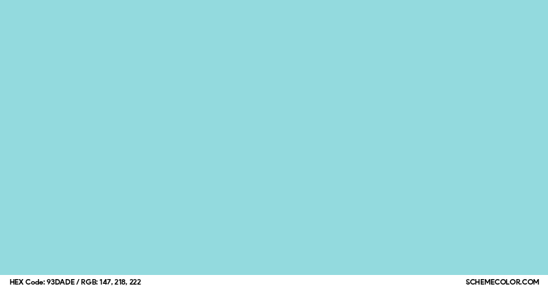 Image of #93DADE color code