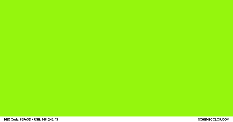 #95F60D Hex Color Code - SchemeColor.com