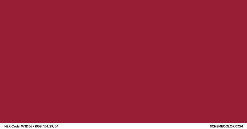 #971D36 Hex Color Code - SchemeColor.com
