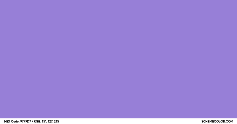#977FD7 Hex Color Code - SchemeColor.com