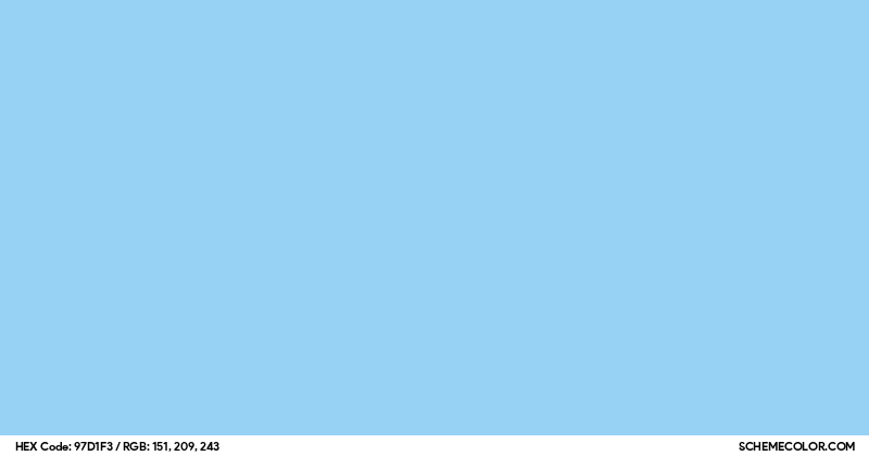 Angle Blue Color #97D1F3 Hex Color Code - SchemeColor.com