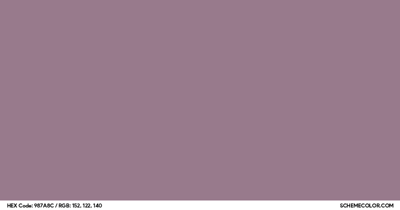 #987A8C Hex Color Code - SchemeColor.com