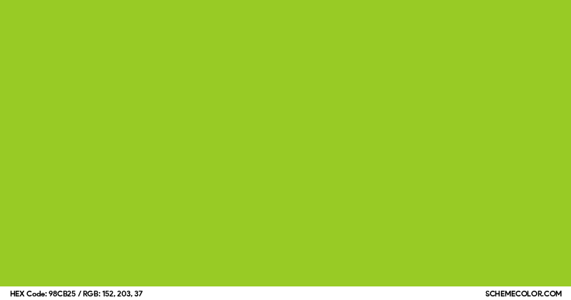 #98CB25 Hex Color Code - SchemeColor.com