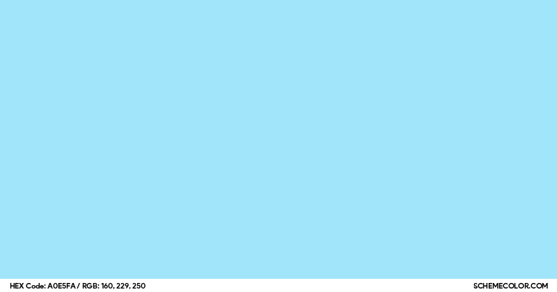#A0E5FA Hex Color Code - SchemeColor.com