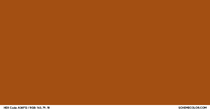 Image of #A34F12 color code