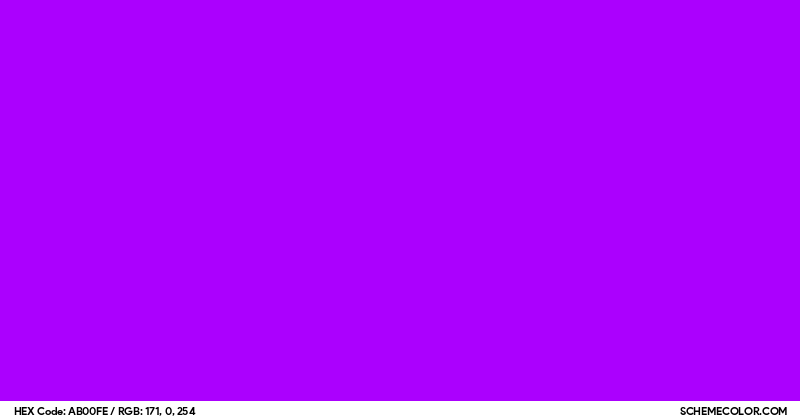 #AB00FE Hex Color Code - SchemeColor.com
