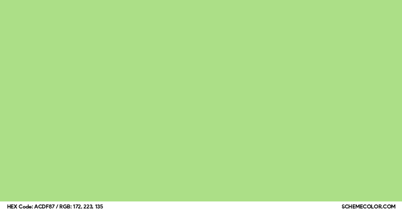 #ACDF87 Hex Color Code - SchemeColor.com