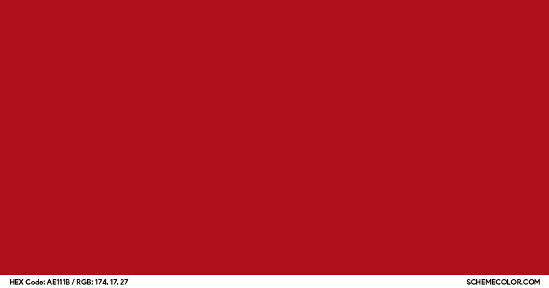 #AE111B Hex Color Code - SchemeColor.com