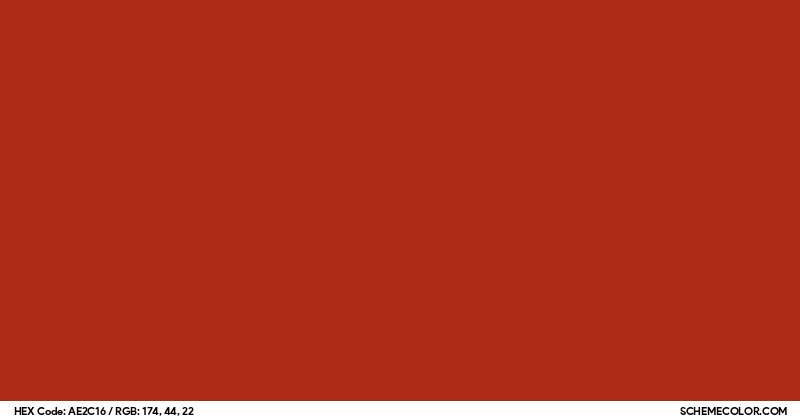 Chinese Red Code #AE2C16 Hex Color Code - SchemeColor.com