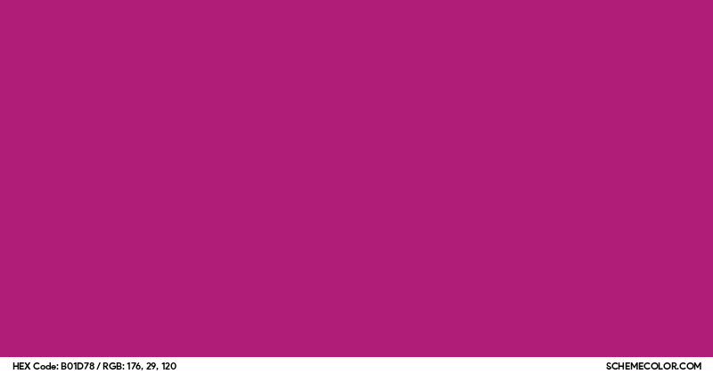 #B01D78 Hex Color Code - SchemeColor.com