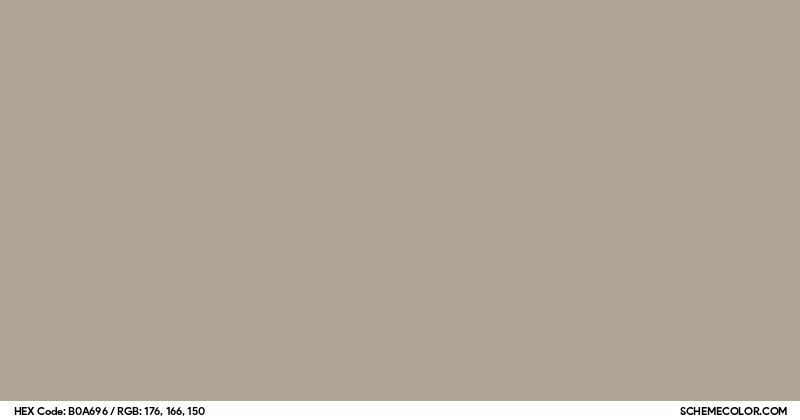 #B0A696 Hex Color Code - SchemeColor.com