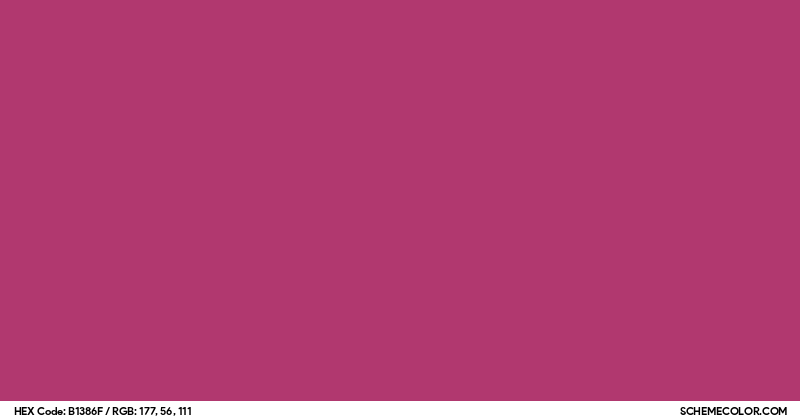 #B1386F Hex Color Code - SchemeColor.com