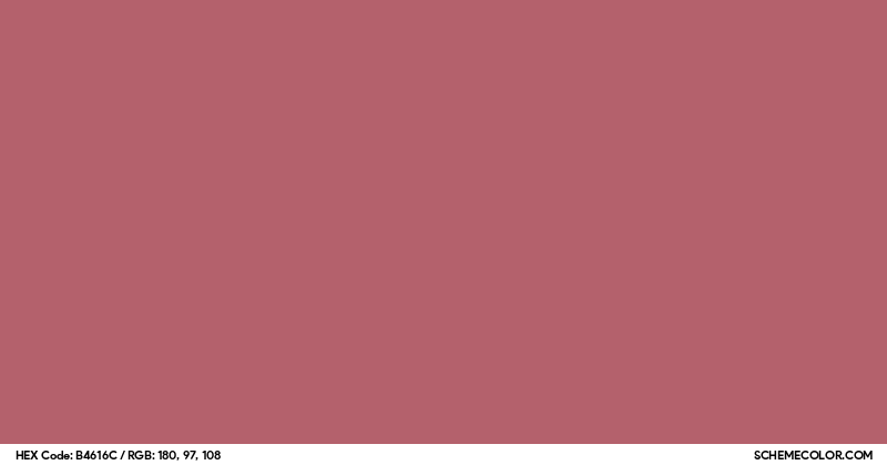 #B4616C Hex Color Code - SchemeColor.com