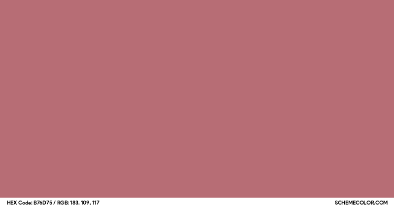 #B76D75 Hex Color Code - SchemeColor.com