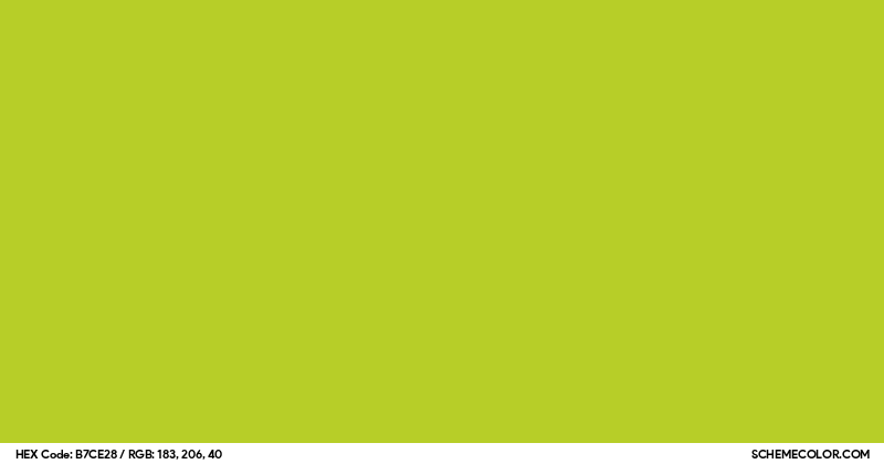 Acid Color Code #B7CE28 Hex Color Code - SchemeColor.com
