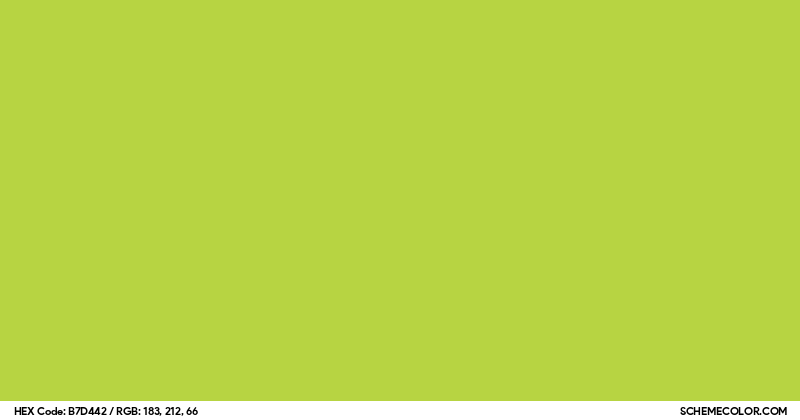 Is 442 Color Code #B7D442 Hex Color Code - SchemeColor.com