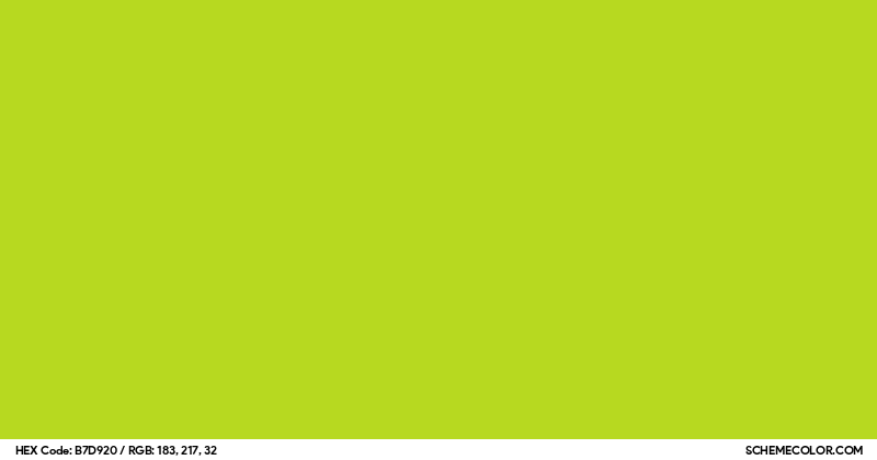 Acid Color Code #B7D920 Hex Color Code - SchemeColor.com