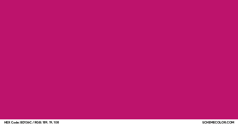 #BD136C Hex Color Code - SchemeColor.com