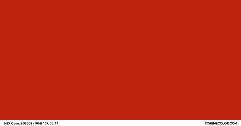 Image of #BD230E color code