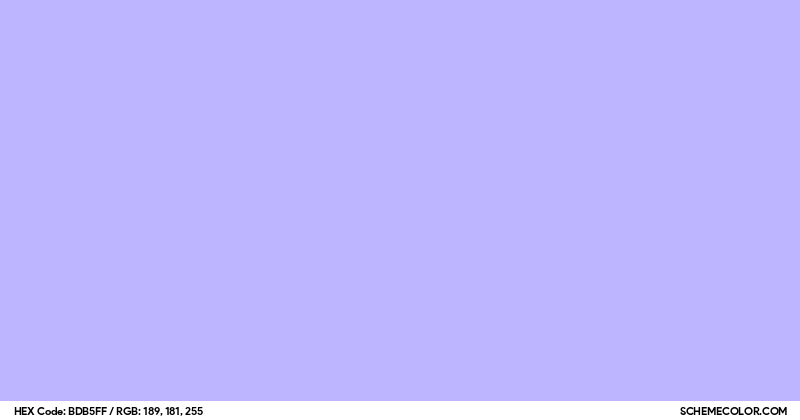 Dabbff Color #BDB5FF Hex Color Code - SchemeColor.com