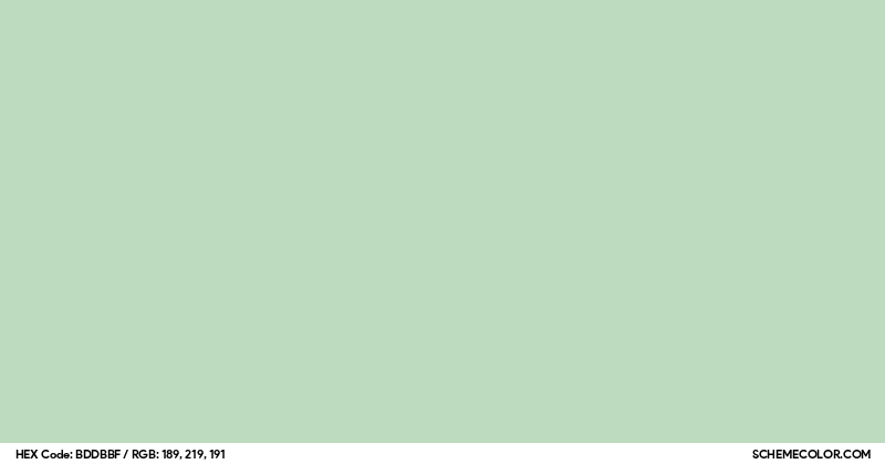 #BDDBBF Hex Color Code - SchemeColor.com