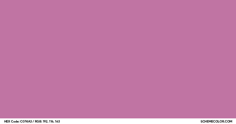 #C074A3 Hex Color Code - SchemeColor.com