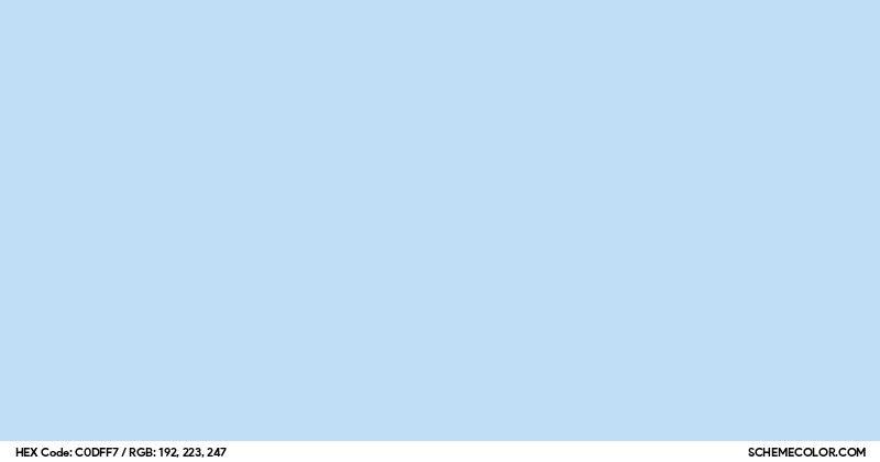 #C0DFF7 Hex Color Code - SchemeColor.com