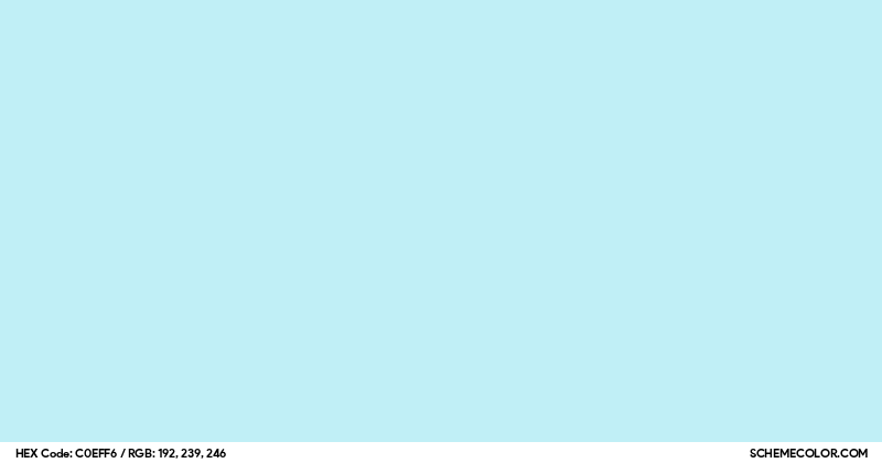 Image of #C0EFF6 color code