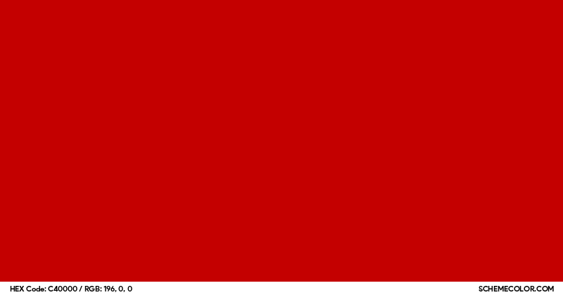 #C40000 Hex Color Code - SchemeColor.com