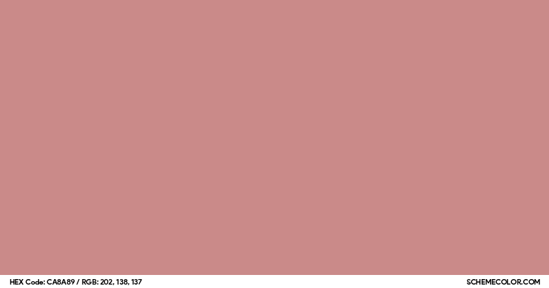 Rose Brown Color Code #CA8A89 Hex Color Code - SchemeColor.com