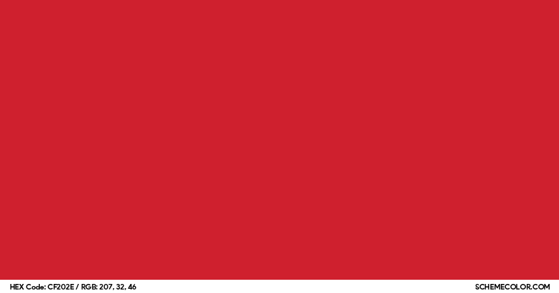 Colour Code 202 #CF202E Hex Color Code - SchemeColor.com