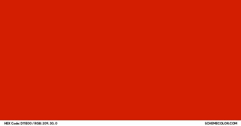 Image of #D11E00 color code