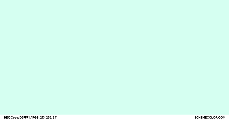 Image of #D5FFF1 color code