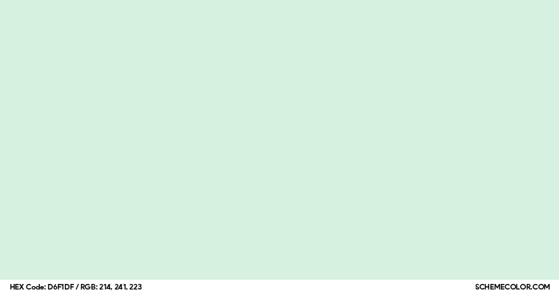 Image of #D6F1DF color code