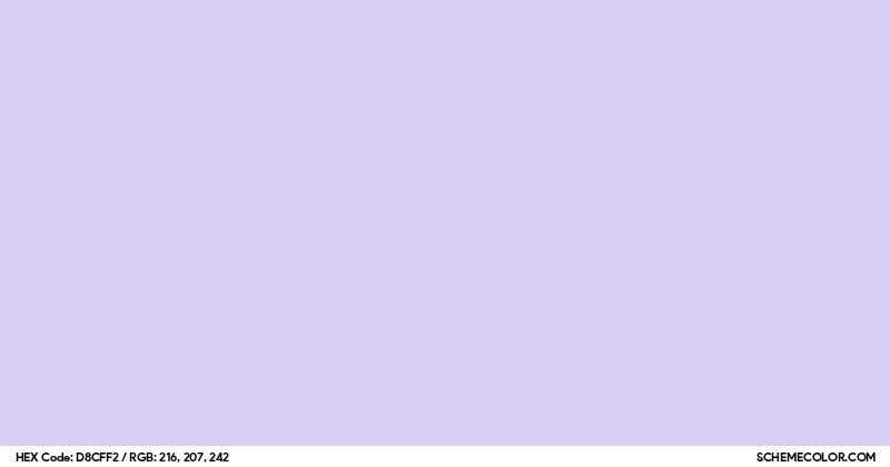 #D8CFF2 Hex Color Code - SchemeColor.com