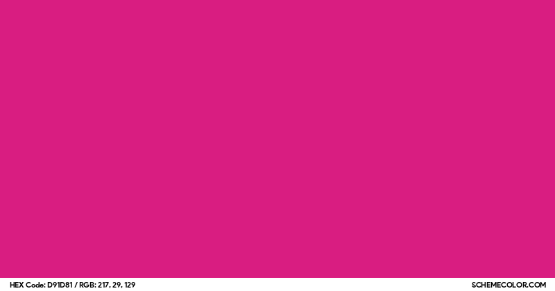 #D91D81 Hex Color Code - SchemeColor.com