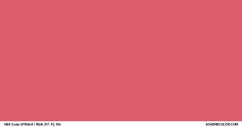 Watermelon Colour Code #D95D6A Hex Color Code - SchemeColor.com