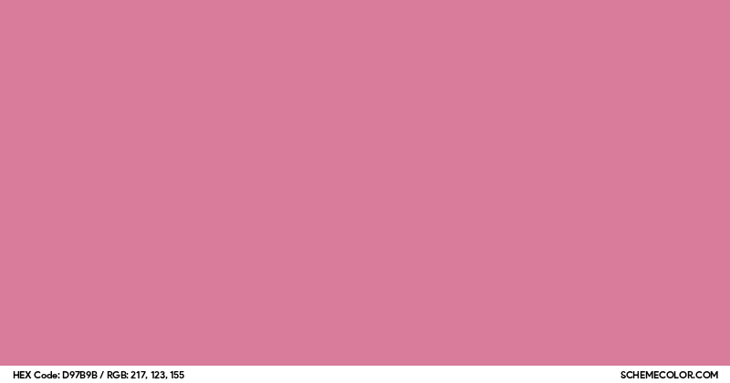 #D97B9B Hex Color Code - SchemeColor.com