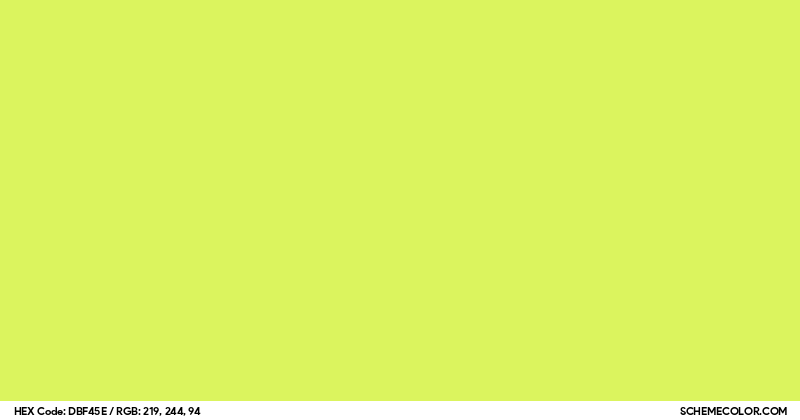 #DBF45E Hex Color Code - SchemeColor.com