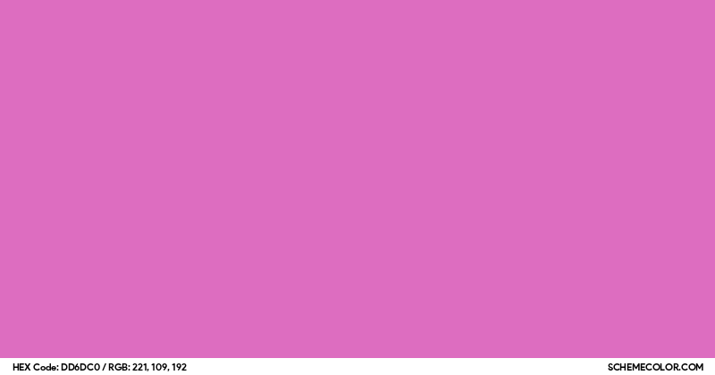 Ddd618 Color #DD6DC0 Hex Color Code - SchemeColor.com