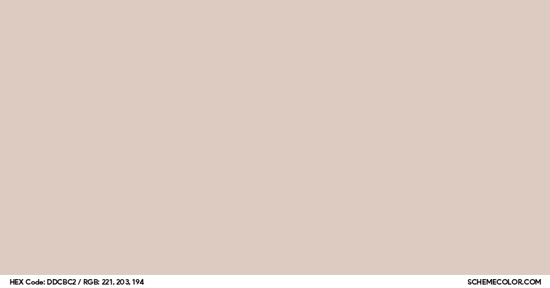 Color Code Eddbc2 #DDCBC2 Hex Color Code - SchemeColor.com