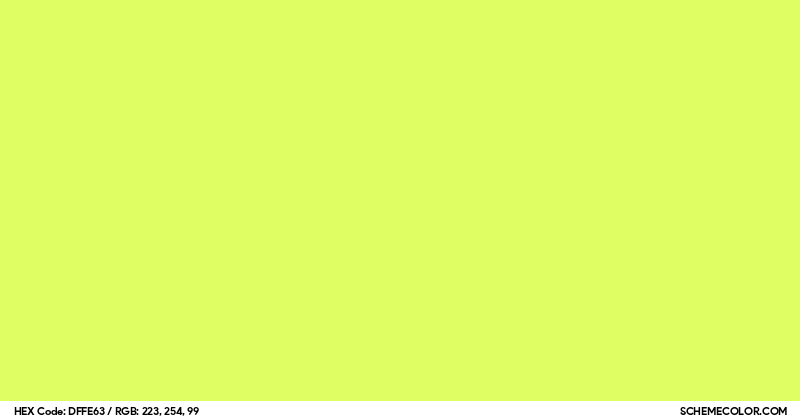 #DFFE63 Hex Color Code - SchemeColor.com