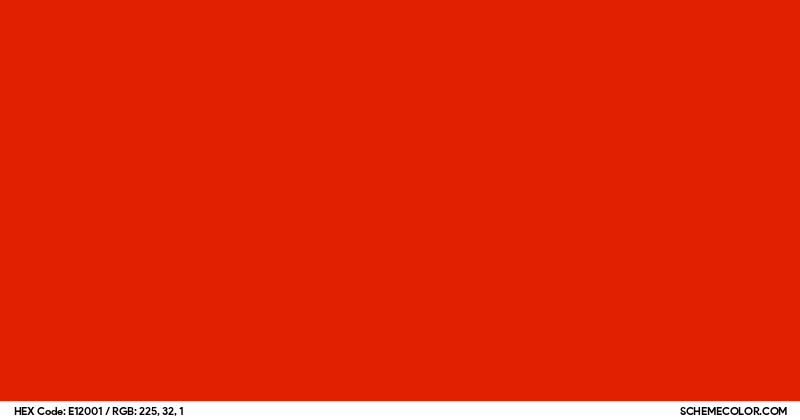 #E12001 Hex Color Code - SchemeColor.com