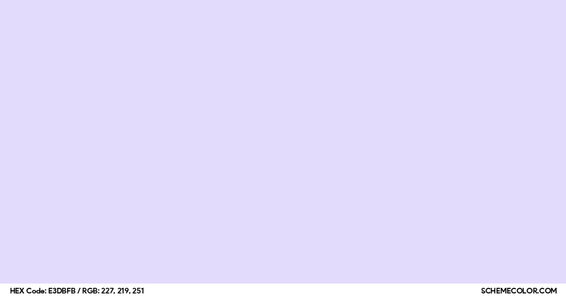 Color Code Ebf3fb #E3DBFB Hex Color Code - SchemeColor.com