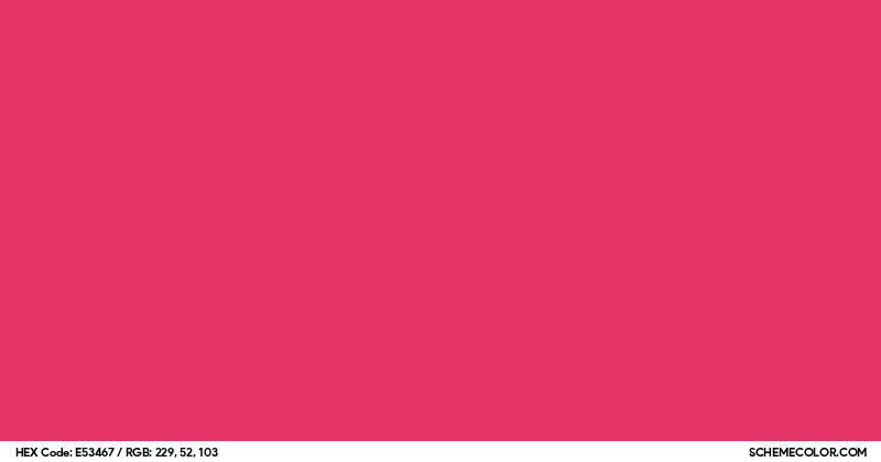 #E53467 Hex Color Code - SchemeColor.com