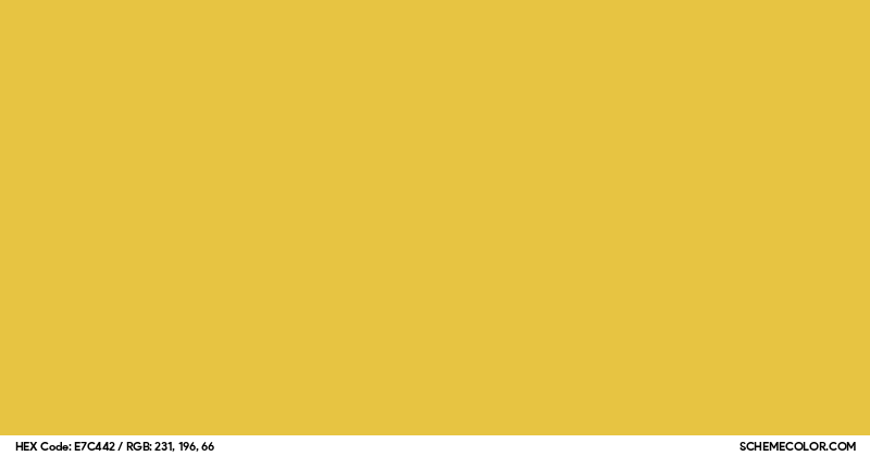 Is 442 Color Code #E7C442 Hex Color Code - SchemeColor.com