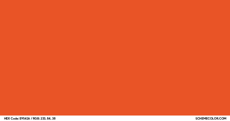 #E95426 Hex Color Code - SchemeColor.com