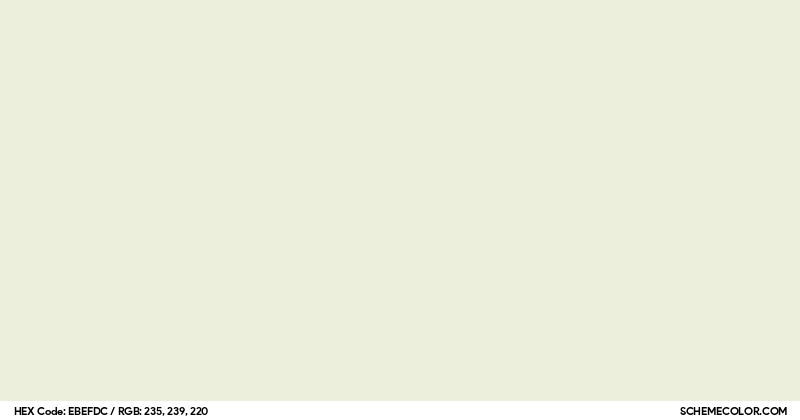 #EBEFDC Hex Color Code - SchemeColor.com